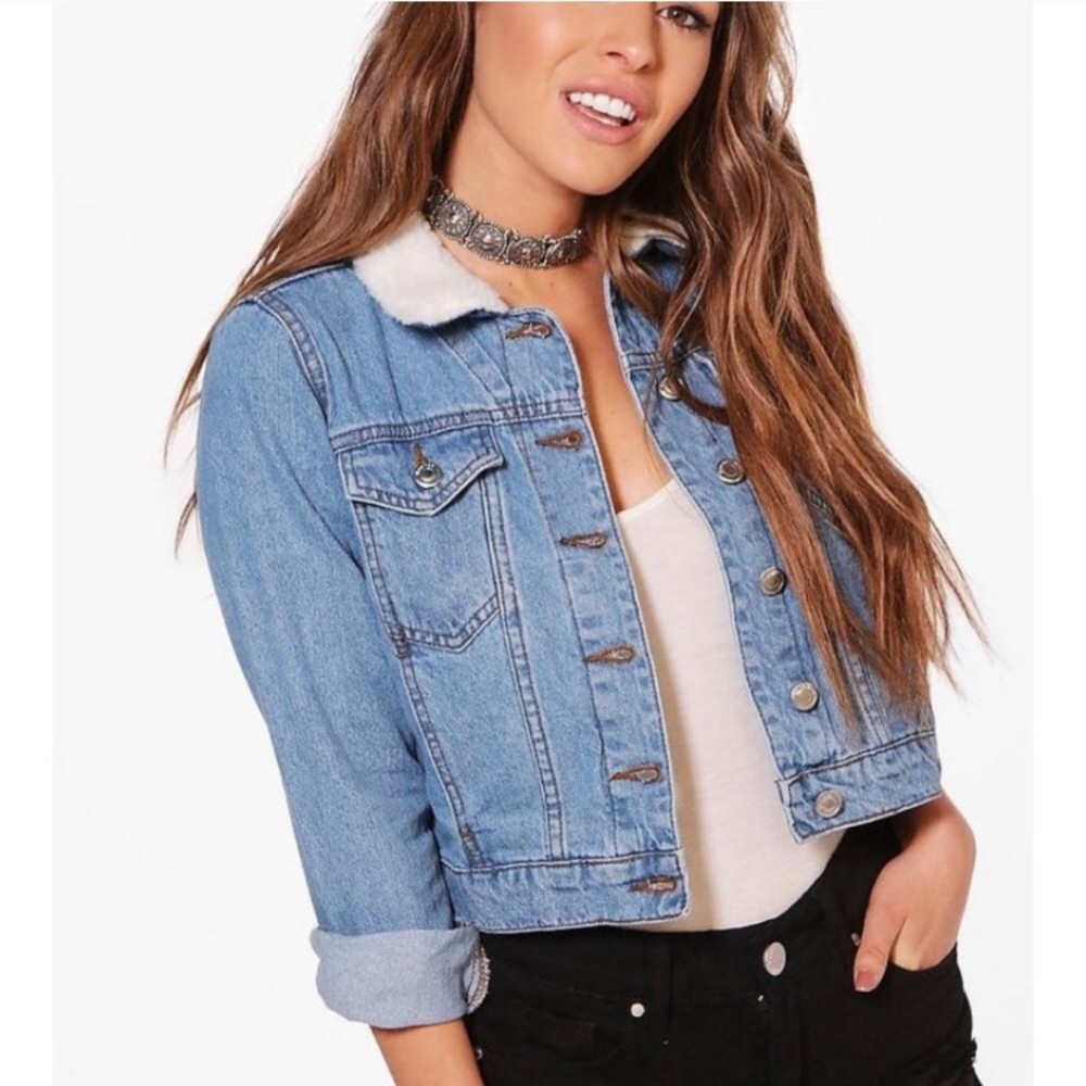 Boohoo Borg Denim Jacket